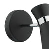 Ashworth Single Wall Spotlight Matt Black close view picture of the wall fitting plate