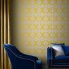 Graham & Brown wallcovering with a modern metallic finish.

