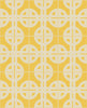Elegant wallpaper art with a geometric pattern in saffron and silver.

