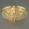 Asmara 5 Light Flush Antique Brass Crystal perfect for low ceiling