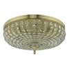 Asmara 5 Light Flush Antique Brass Crystal picture on the white background