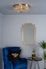 Asmara 5 Light Flush Antique Brass Crystal life style picture