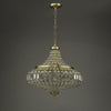 Asmara 6 Light Pendant Antique Brass Crystal picture on the grey background