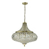 Asmara 6 Light Pendant Antique Brass Crystal picture on the white background