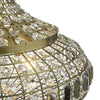 Asmara 6 Light Pendant Antique Brass Crystal close view picture of the antique brass frame