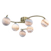 Atiya 6 Light Semi Flush Antique Brass picture of the light design