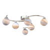 Atiya 6 Light Semi Flush Polished Chrome With Planet Style Glass modern ceiling light