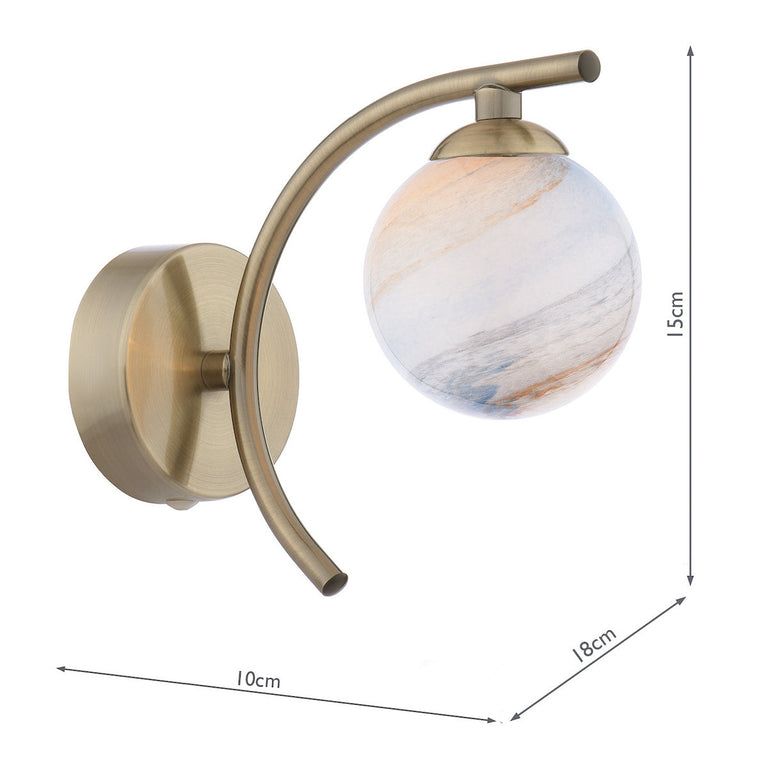 Atiya Wall Light Antique Brass - Stylish Lighting Collection