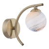 Atiya Wall Light Antique Brass With Planet Style Glass close view picture of the lamp