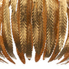 Atticus 5 Light Pendant Gold close view picture of the shade leaves