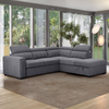 August Sectional Sofa Bed RHF Anthracite Grey life style picture