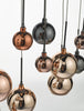 Aurelia 15lt Bar Pendant Black Chrome close view picture of the shades