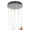 Aurelia 15lt Cluster Pendant Black Chrome - Glass Lighting Collection