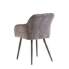 Stylish kitchen chairs with powder-coated grey legs
