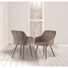 Comfortable fabric chairs for dining table in modern grey
