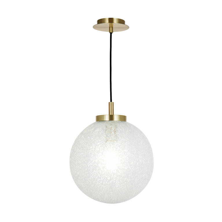 Avari 1 Light Pendant Satin Brass And Clear Frosted Glass - Home Lighting