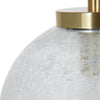 Avari 1 Light Pendant Satin Brass close view picture of the antique brass frame