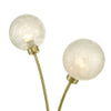 Avari 2 Light Table Lamp Satin Brass close view pictuer of the shades