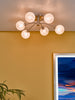 Avari 6 Light Semi Flush Satin Nickel Frosted Glass life style picture