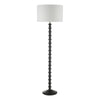 Azana Floor Lamp Matt Black Base Only picture with white drum shade