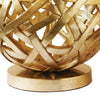 Balthazar Table Lamp Antique Gold close view picture of the gold base
