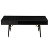 Functional Coffee Table with Black Metal Legs