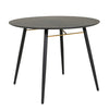 Elegant Barcelona Black Oak Round Dining Table