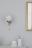 Barclay Bathroom Wall Light Antique Brass Opal Glass IP44 perfect for bathrooms