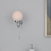 Barclay Bathroom Wall Light Polished Chrome Opal Glass IP44 life style picture