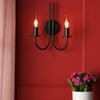 Becca 2 Light Wall Light Black life style picture