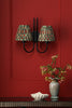 Becca 2 Light Wall Light Black can be used with shades