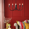 Becca 5 Light Pendant Black life style pictuer