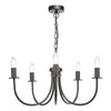 Becca 5 Light Pendant Black picture on the white background