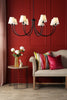 Becca 8 Light Pendant Black can be used with shades