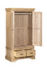 Bergen 2 Door 2 Drawer Wardrobe picture with opened storage space
