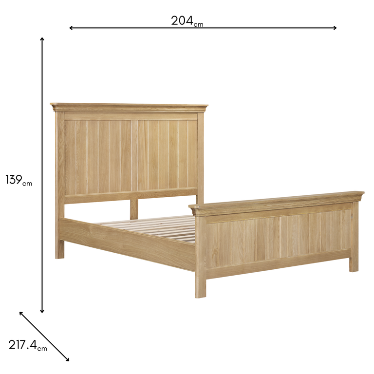 Bergen 6ft Super King Size Bed - Light Oak Bedroom Collection