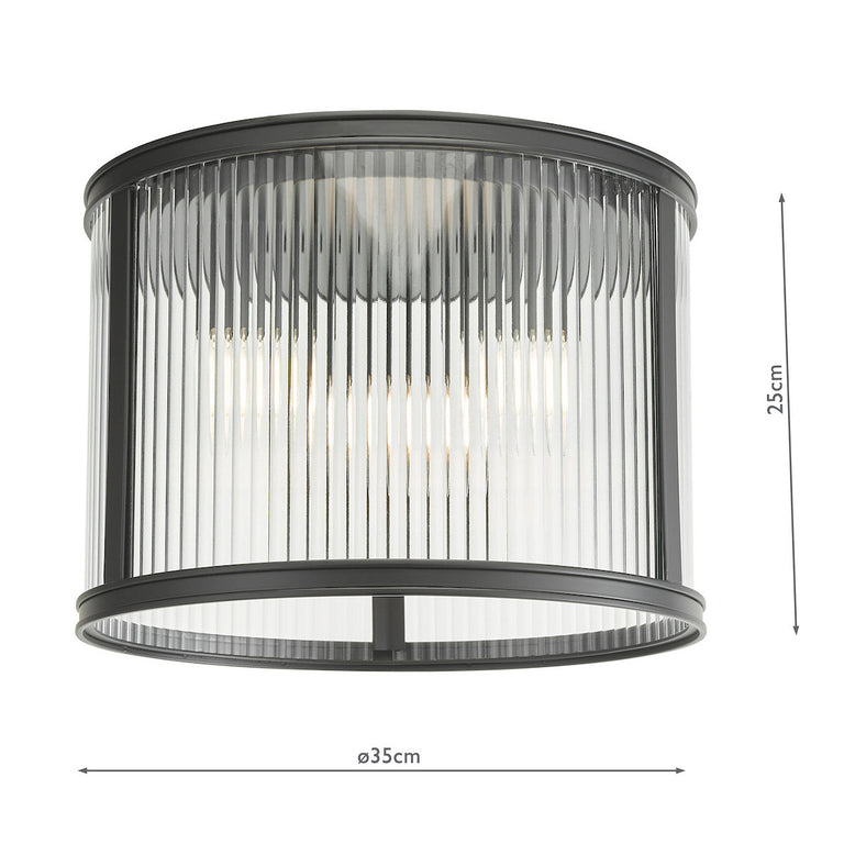 Bianka 3 Light Flush Matt Black - Bianka Ceiling Fitting Lighting