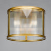 Bianka 3 Light Flush Satin Bronze  fitted to the ceiling