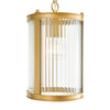 Bianka Pendant Light Satin Bronze - Ribbed Glass Pendant Light for Home