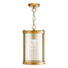 Bianka Pendant Light Satin Bronze - Ribbed Glass Pendant Light for Home