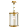 Bianka Pendant Light Satin Bronze - Ribbed Glass Pendant Light for Home