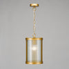 Bianka Pendant Light Satin Bronze - Ribbed Glass Pendant Light for Home