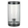 Bianka Table Lamp Matt Black with ribbed glass shade