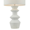 Bidelia Table Lamp Matt White close view picture of the resin base