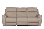Blaine 3 Seater Electric Recliner Latte front view picture