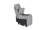 Blaine Console Sectional Greige picture with opened storage space