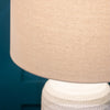 Blair Ceramic Table Lamp 63 cm close view picture of the linen shade in natural tone