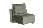 Elegant corner sofa Bodhi Modular in olive fabric
