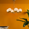 Bombazine 6 Light Pendant Natural Brass life style picture