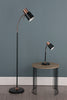 Bond Floor Lamp Black and Copper picture with available desk lamp in the same design